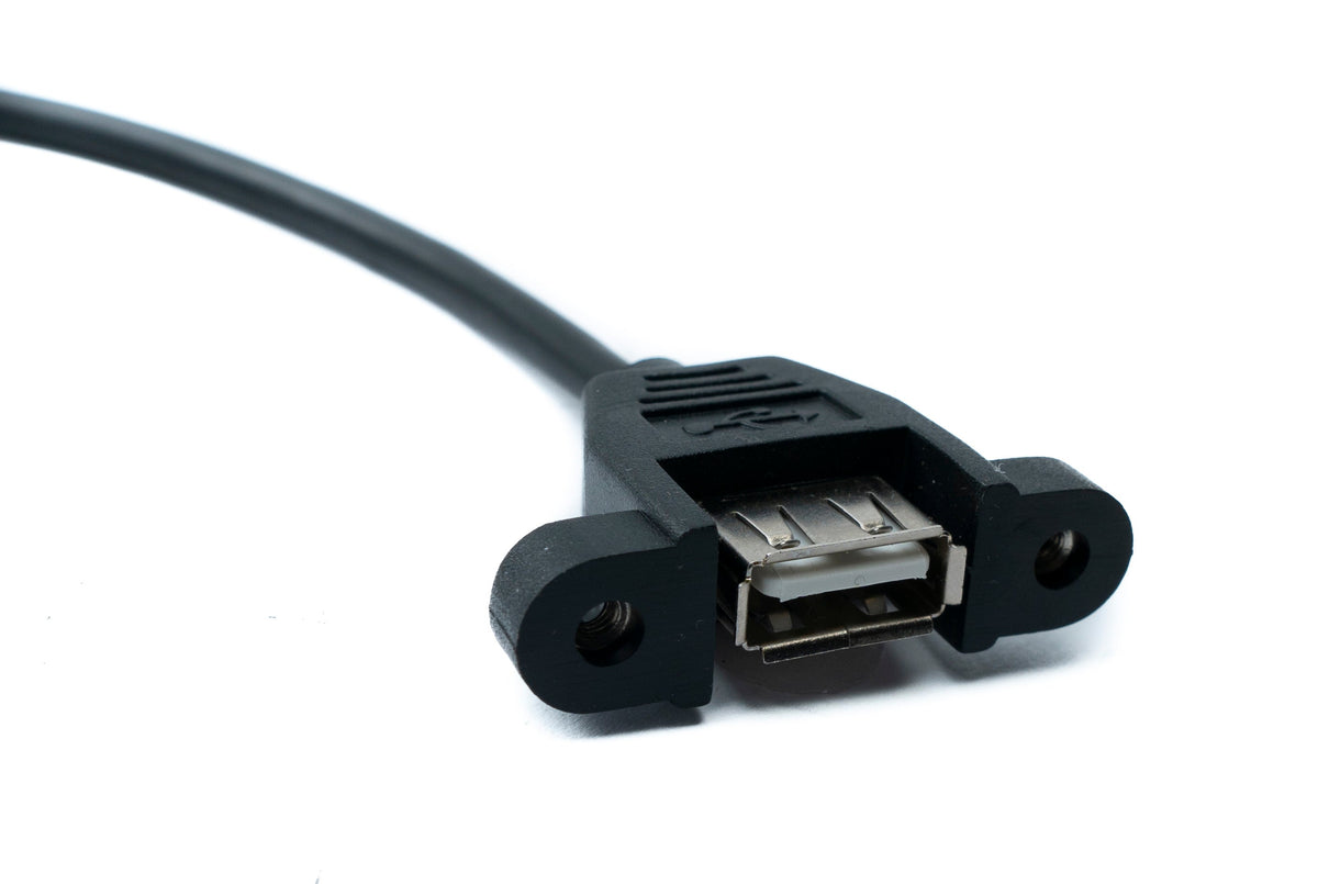USB 2.0 Kabel 30 cm Typ A zu Steckverbinder mit 2,54 mm Rastermaß Panel Mount | System-S