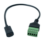 USB 3.1 Kabel 30 cm Typ C Buchse zu 5 polig Leiterplattenstecker Adapter Schwarz | System-S