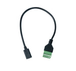 USB 3.1 Kabel 30 cm Typ C Buchse zu 5 polig Leiterplattenstecker Adapter Schwarz | System-S