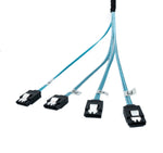 SFF-8087 Kabel 50 cm 4x SATA 7 Pin Stecker zu 4x Stecker für RAID Festplatte Motherboard | System-S