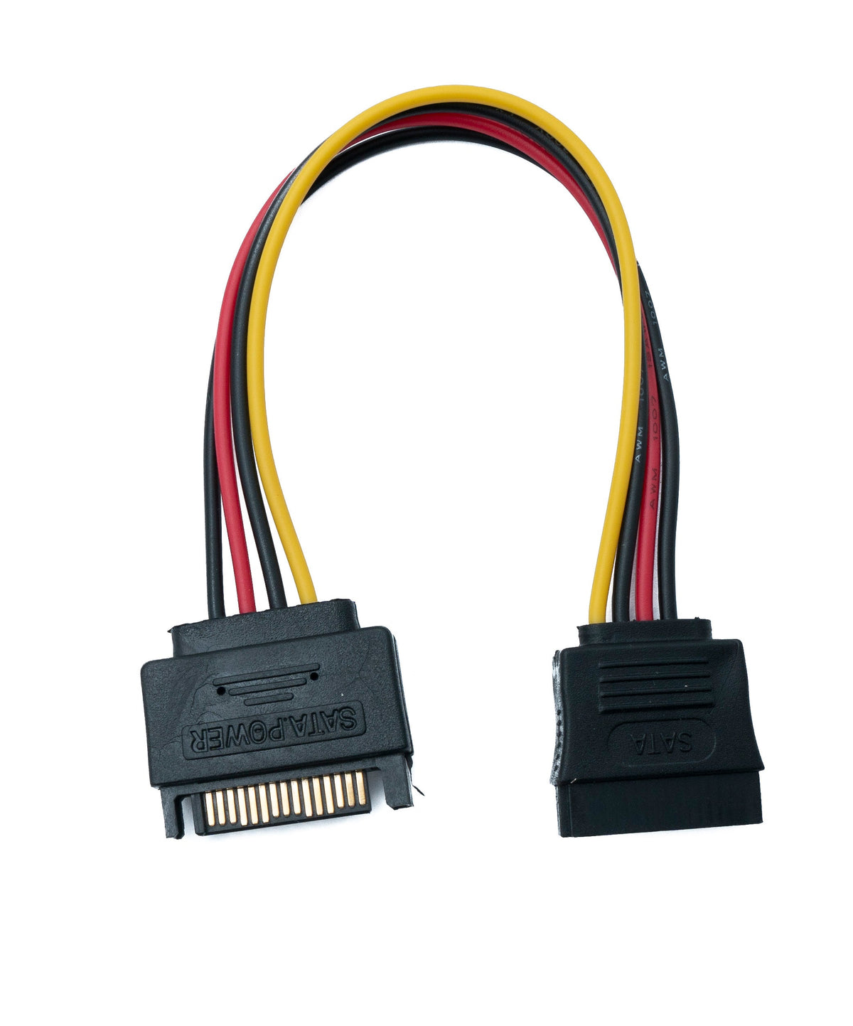 SATA Kabel 20 cm 15 Pin Stecker zu Buchse Verlängerung für SSD Festplatte | System-S
