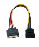 SATA Kabel 20 cm 15 Pin Stecker zu Buchse Verlängerung für SSD Festplatte | System-S