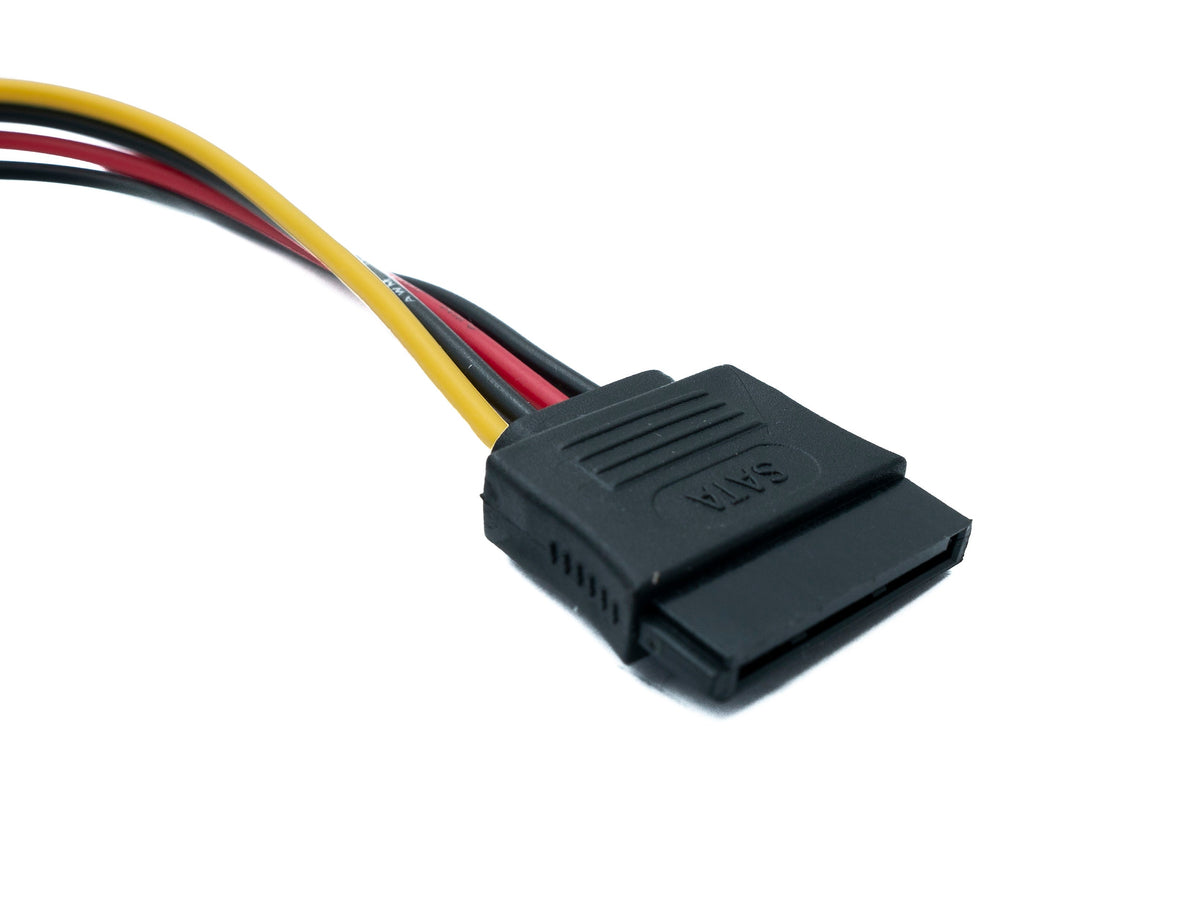 SATA Kabel 20 cm 15 Pin Stecker zu Buchse Verlängerung für SSD Festplatte | System-S