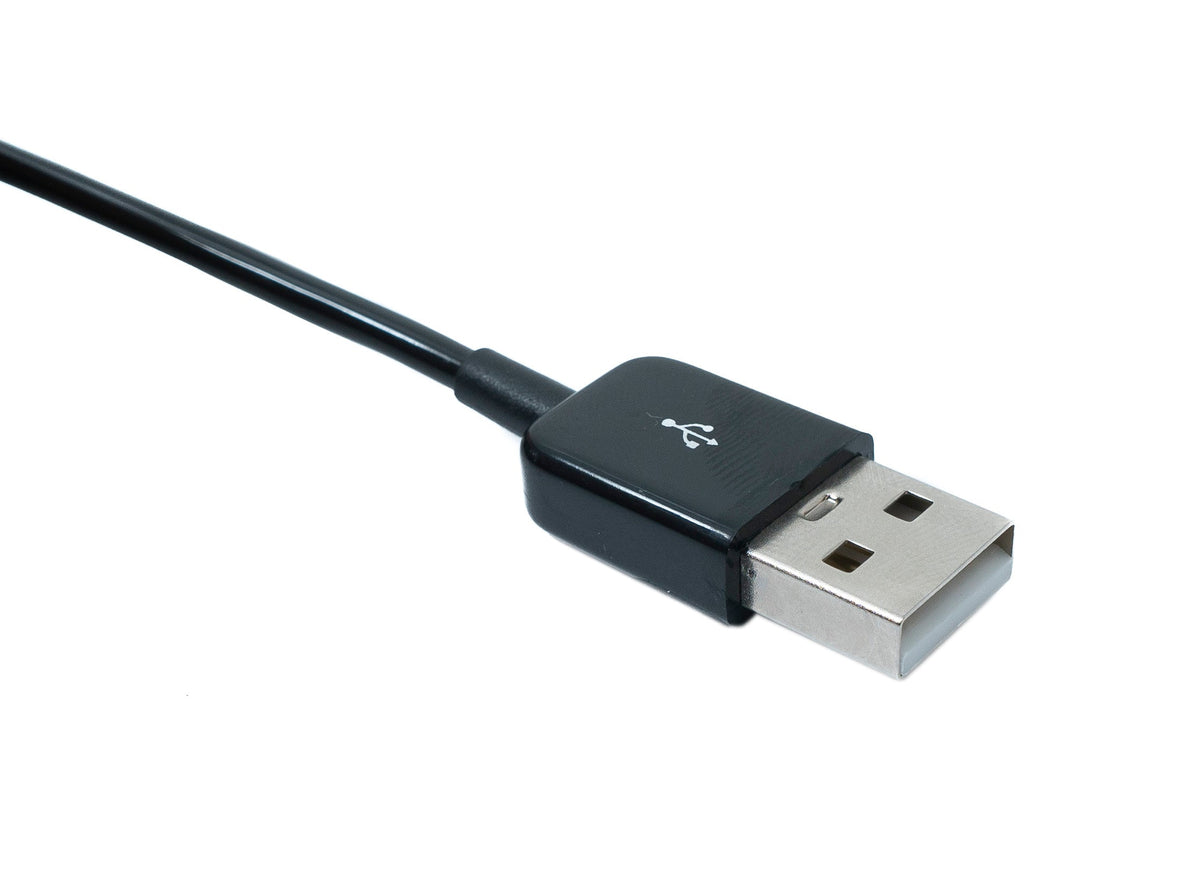 USB 2.0 Kabel 90 cm Typ A Stecker zu Stecker Spirale ausziehbar in Schwarz | System-S