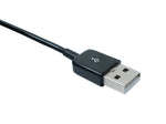 USB 2.0 Kabel 90 cm Typ A Stecker zu Stecker Spirale ausziehbar in Schwarz | System-S