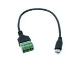 USB 3.1 Kabel 30 cm Typ C Stecker zu 5 polig Leiterplattenstecker Adapter Schwarz | System-S