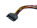 Y SATA Kabel 20 cm 15 Pin Stecker zu 2x Molex LP4 IDE 4Pin Buchse | System-S