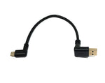 USB 3.1 Kabel 25 cm Typ C Stecker zu 3.0 Typ A Stecker Down Angled Winkel | System-S