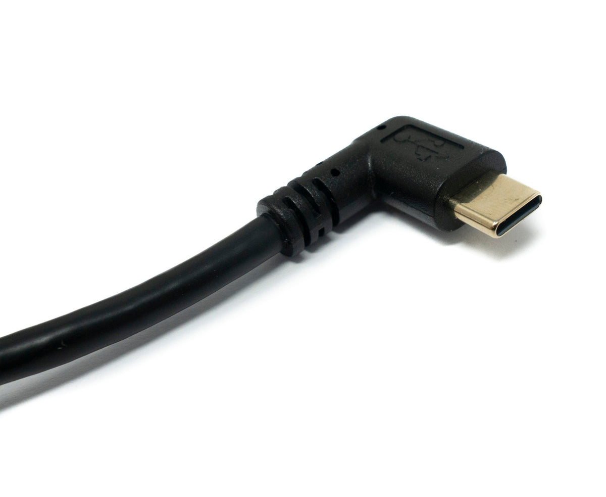 USB 3.1 Kabel 25 cm Typ C Stecker zu 3.0 Typ A Stecker Down Angled Winkel | System-S