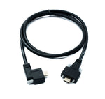 USB 3.1 Gen 2 Kabel 100 cm Typ C Stecker zu Stecker Panel Mount Winkel Left Right Angled 10 Gbit/s 100W | System-S