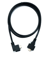 USB 3.1 Gen 2 Kabel 100 cm Typ C Stecker zu Stecker Panel Mount Winkel Left Right Angled 10 Gbit/s 100W | System-S