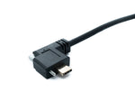 USB 3.1 Gen 2 Kabel 100 cm Typ C Stecker zu Stecker Panel Mount Winkel Left Right Angled 10 Gbit/s 100W | System-S