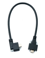 USB 3.1 Gen 2 Kabel 30 cm Typ C Stecker zu Stecker Panel Mount Winkel Left Right Angled 10 Gbit/s 100W | System-S