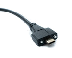 USB 3.1 Gen 2 Kabel 30 cm Typ C Stecker zu Stecker Panel Mount Winkel Left Right Angled 10 Gbit/s 100W | System-S