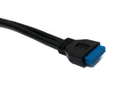 USB 3.0 Kabel 50 cm 20 Pin zu 2x Typ A Buchse Panel Mount 5 Gbit/s 100W | System-S
