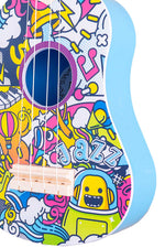 Ukulele "Graffiti" 17,5x7x53cm | Mehrfarbig
