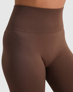 Set Scrunch Leggings High Waist + Tank Top Seamless - Mix Grün und Braun