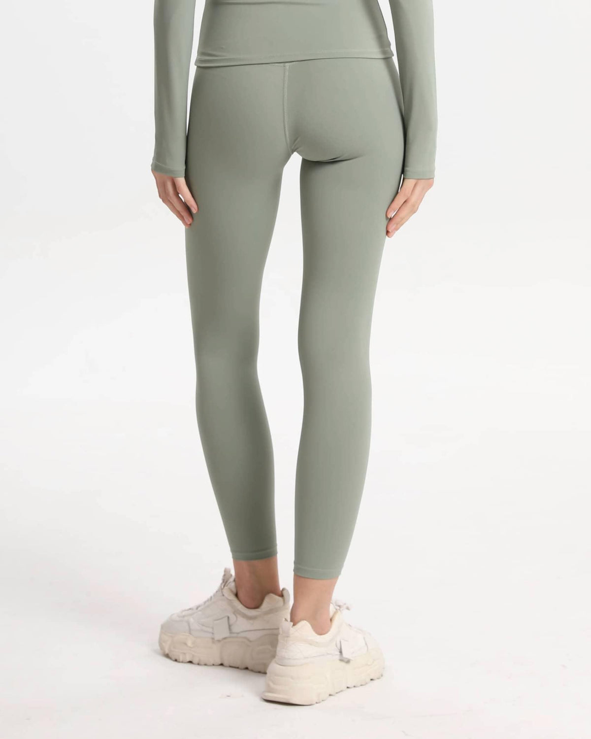 Leggings High Waist soft figurbetont – Grün