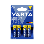 Varta Longlife Power 4906 AA Batterie LR6 - 4 Stück in Folie | Packung (4 Stück)