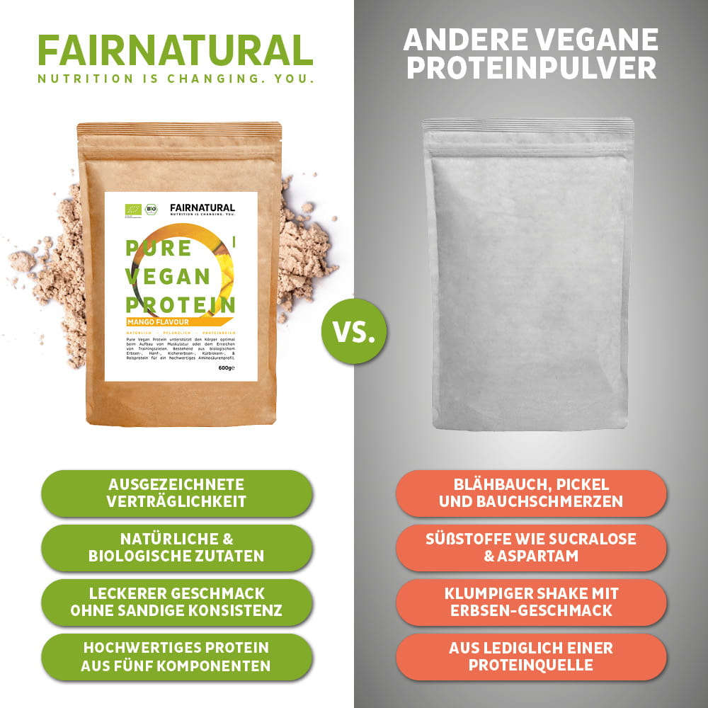 Bio Veganes Proteinpulver Mango ohne Soja Namma Markt