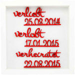 Verliebt, Verlobt, Verheiratet mit Rahmen