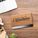 Visitenkartenetui aus Kork mit Name