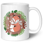 Bedruckte Tasse mit Weihnachtsmotiv - Winterfuchs