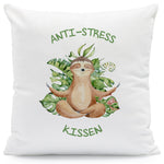 Bedrucktes Kissen mit Spruch Anti-Stress Kissen