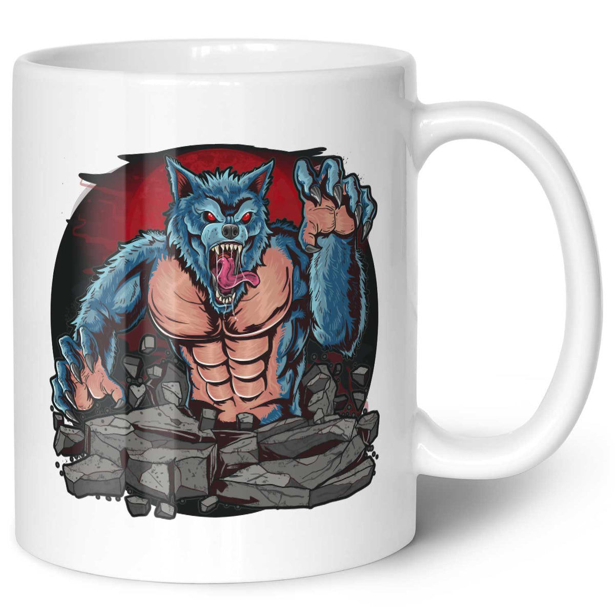 Bedruckte Tasse mit Motiv im Halloween Werwolf Design