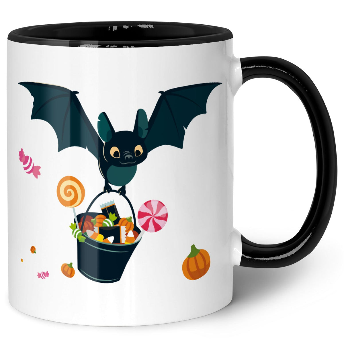 Bedruckte Tasse mit Motiv im Fledermaus Design