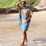 Travel Poncho Lighd, Baumwolle Waffle Piquee