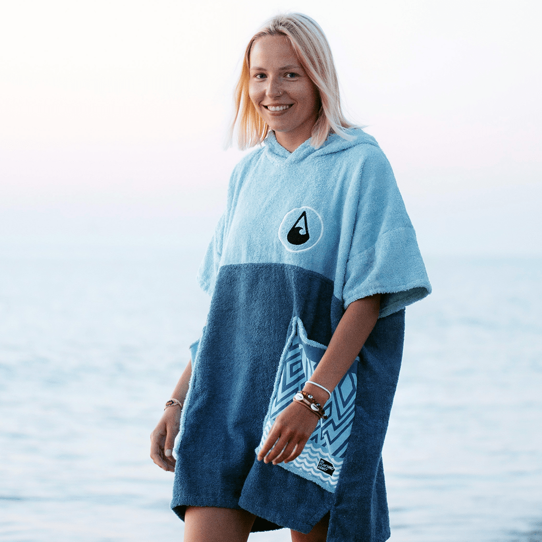 Poncho Maxi, Baumwolle Velours
