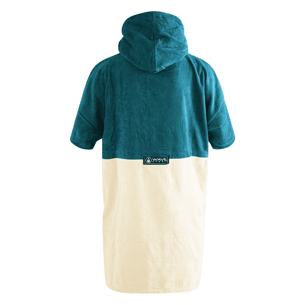 Poncho Petrol, Baumwolle Velours Namma Markt