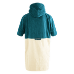 Poncho Petrol, Baumwolle Velours Namma Markt