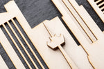 3D Wandbild aus Holz Skyline London 2017
