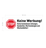 Aufkleber "Keine Werbung" 10x Stück