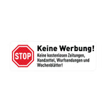 Aufkleber "Keine Werbung" 10x Stück
