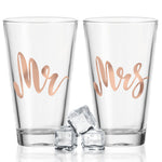 Leonardo Wassergläser im Set mit UV-Druck "Mr. & Mrs."