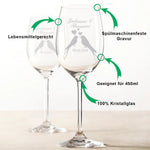 Stölzle Lausitz Weingläser mit Gravur im "Wedding Bird" Design als Set