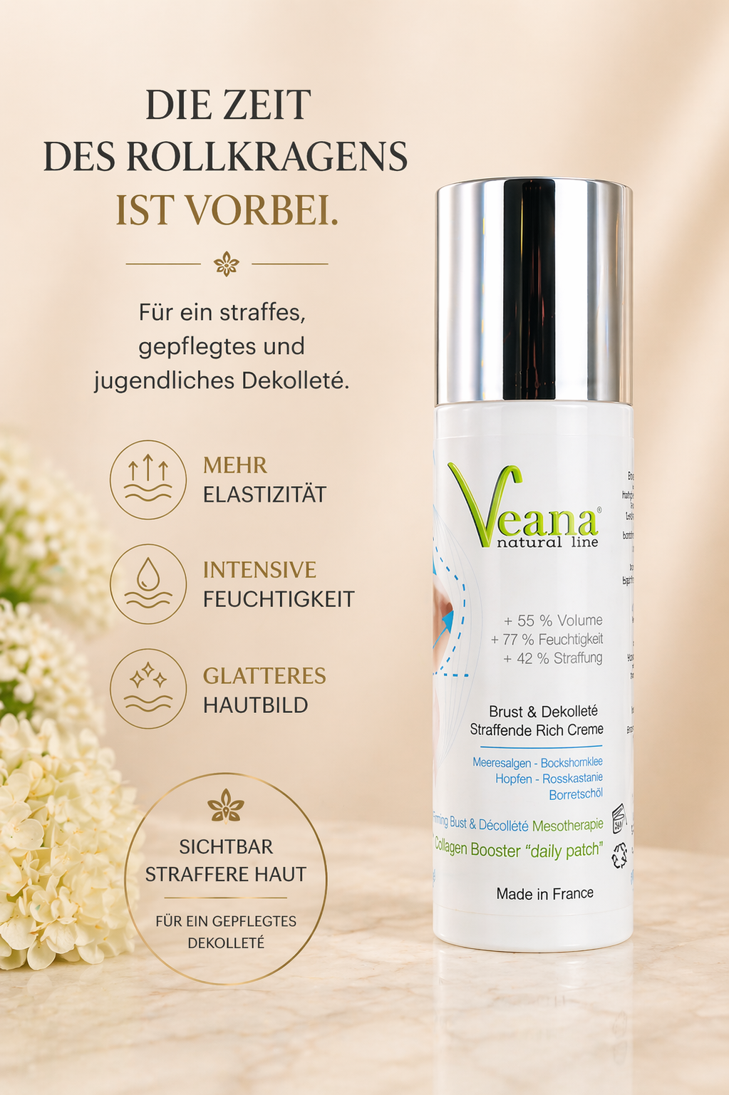 Hals- und Decollette hautstraffende Creme (200ml) + Collagen Ultra-Lift DeLuxe Duschgel (500ml)