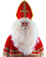 Perücke Herren "Weihnachtsmann - Sankt Nikolaus mit Bart" | Weiß