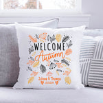 Bedrucktes Kissen mit Spruch Welcome Autumn