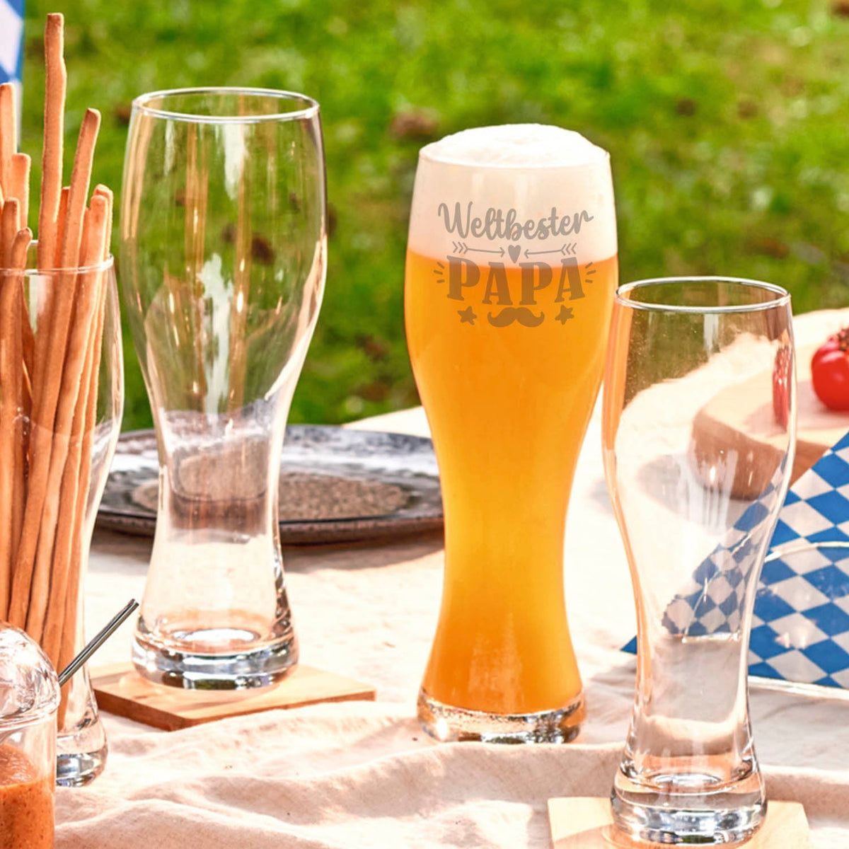Stölzle Lausitz Weizenglas "Weltbester Papa"