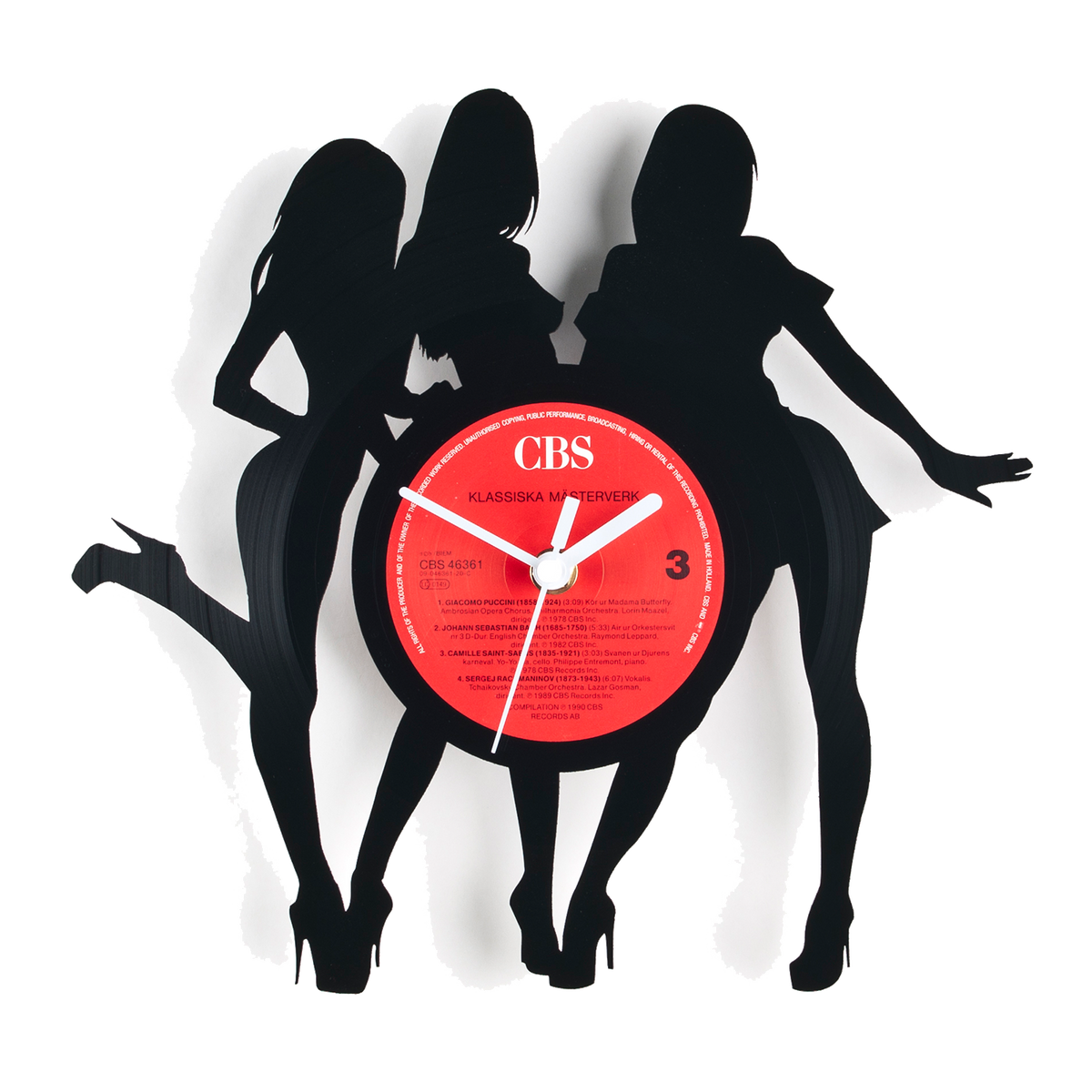 Schallplattenuhr Girls