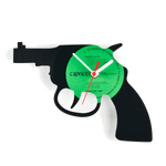Schallplattenuhr Pistole
