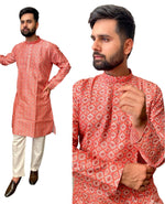 Kurtas in Pure Banglori Silk Crochet with Print in Berlin