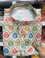 Kurtas in Pure Banglori Silk Crochet with Print in Berlin