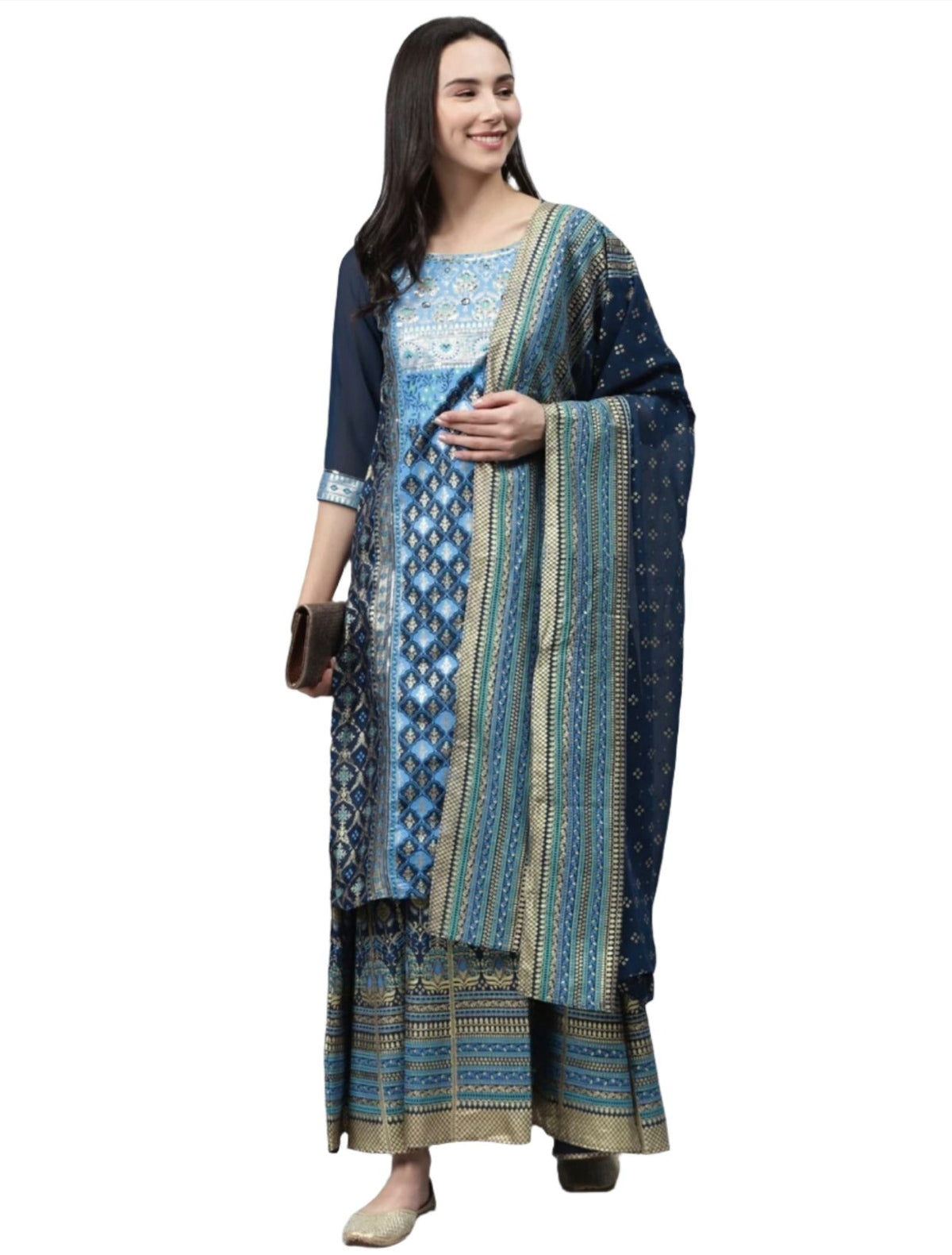Women Viscose Rayon Kurta Skirt Set in Munich