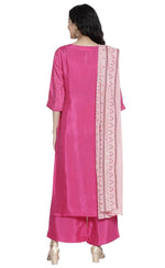 Pink Printed kurta Palazzo Dupatta Set in berlin