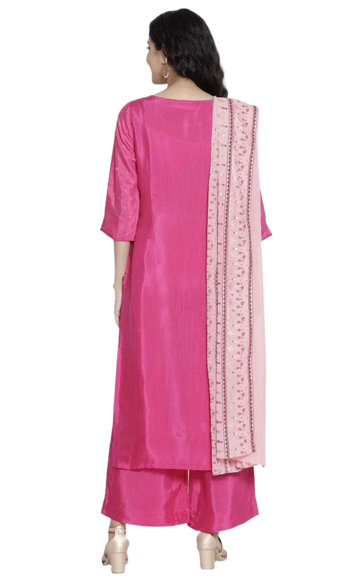 Pink Printed kurta Palazzo Dupatta Set in berlin Namma Markt